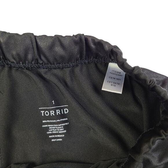 Torrid Faux Leather Leggings SZ 1X Black Stretch - Picture 5 of 5